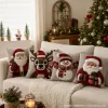 Christmas-themed plush embroidery tufted Tibetan-style cushion pillow details Picture